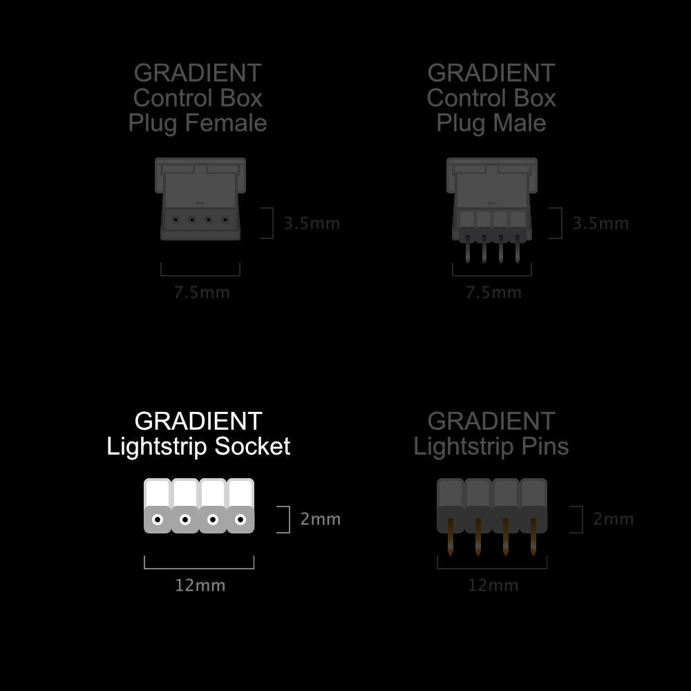 Gradient - Socket Strip | Female 4 Pin Single