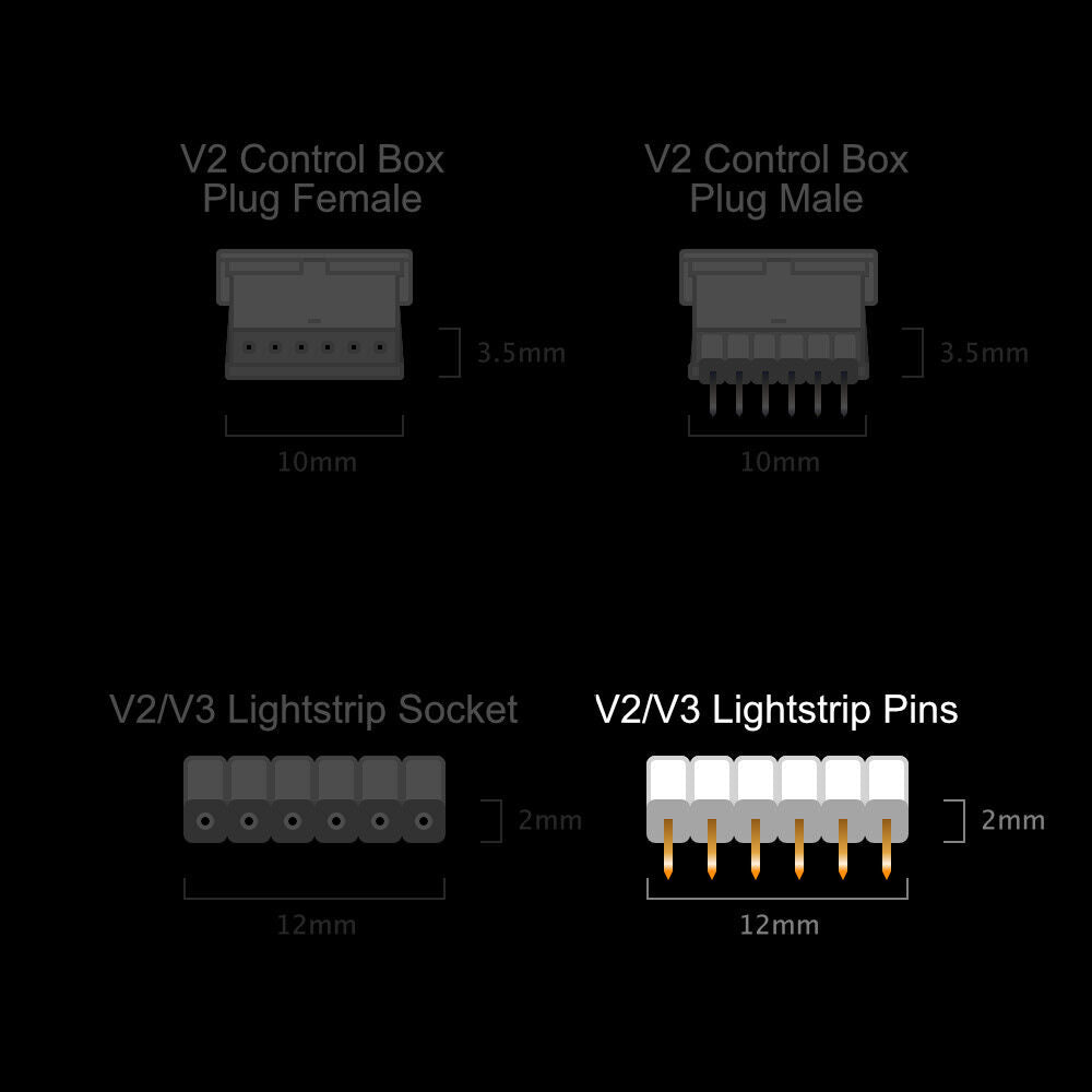 Plus V2 & V3 - Pin Strip | Male 6 Pin Single PCB