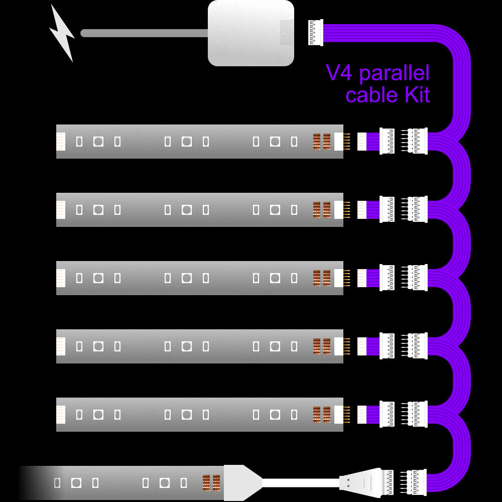 Plus V4 - WEISSES Parallelkabel | Mehrpunkt-Splitter 3,4,5,6,7,8+ Wege