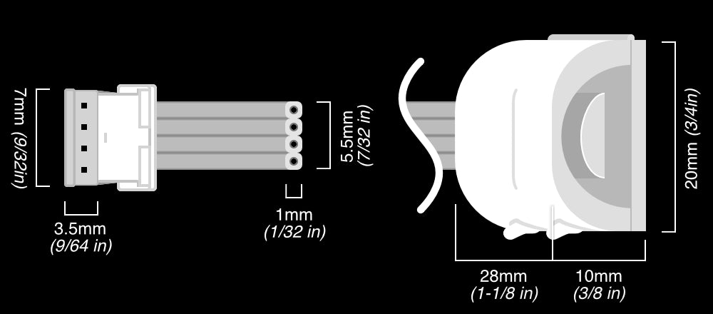 Flux - Parallel Cable | WHITE Multi Point Splitter 2,3,4+ way | in Feet