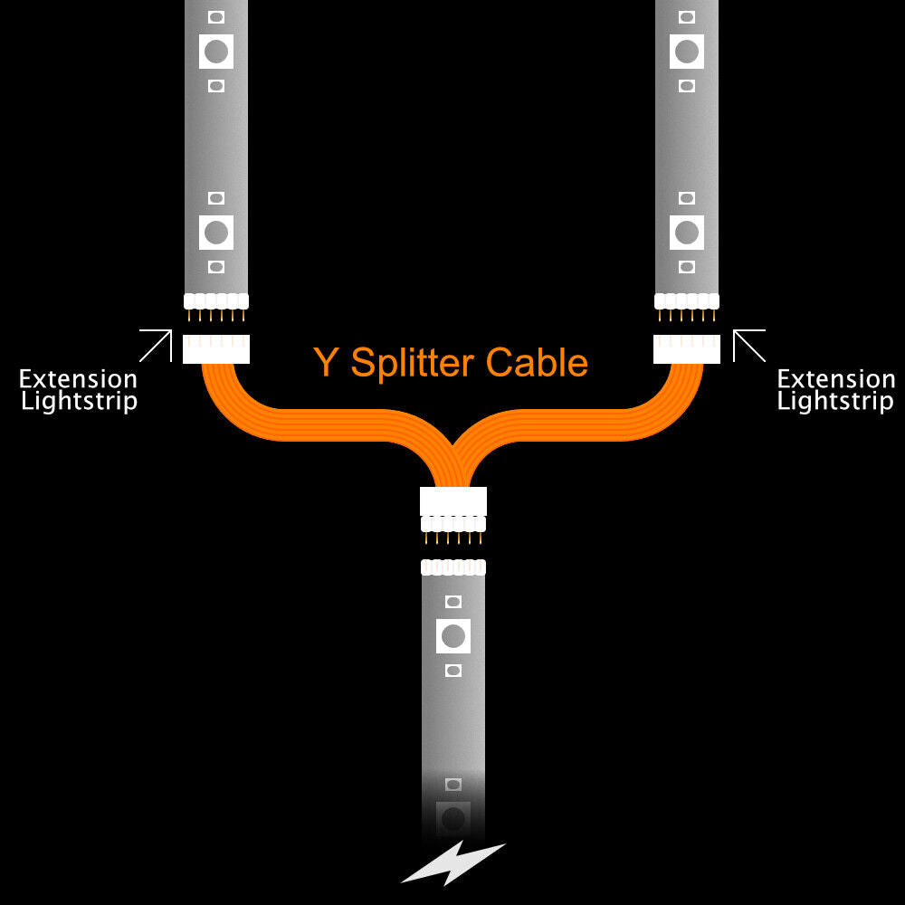 Plus V2 & V3 - Splitter BLACK | LIGHTSTRIP > Extension & Extension