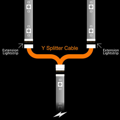 Plus V2 & V3 - Splitter BLACK | LIGHTSTRIP > Extension & Extension